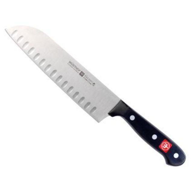 Wüsthof Gourmet Hollow-Edge Santoku Knife, 7"