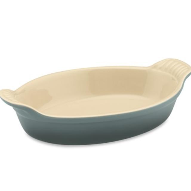 Le Creuset Heritage Stoneware Oval Gratin, 8", Ocean