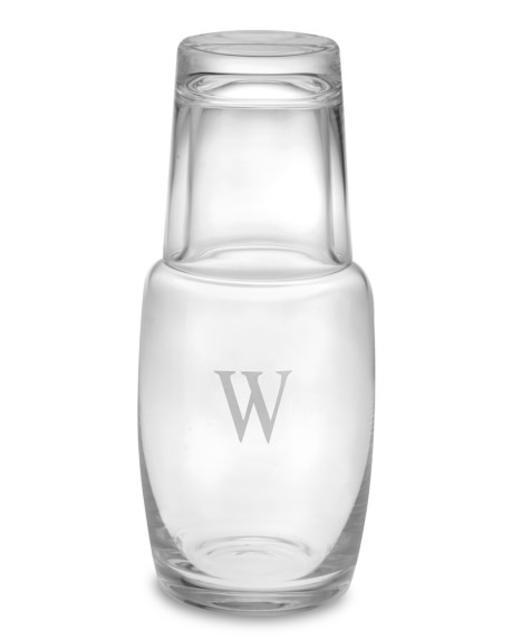 Monogrammed Glass Carafe, Single-Initial