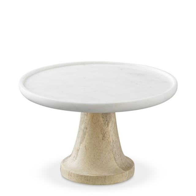 White Marble Stand, Round, Small