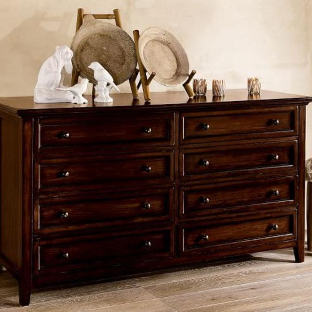 Hudson Extra-Wide Dresser, Mahogany stain