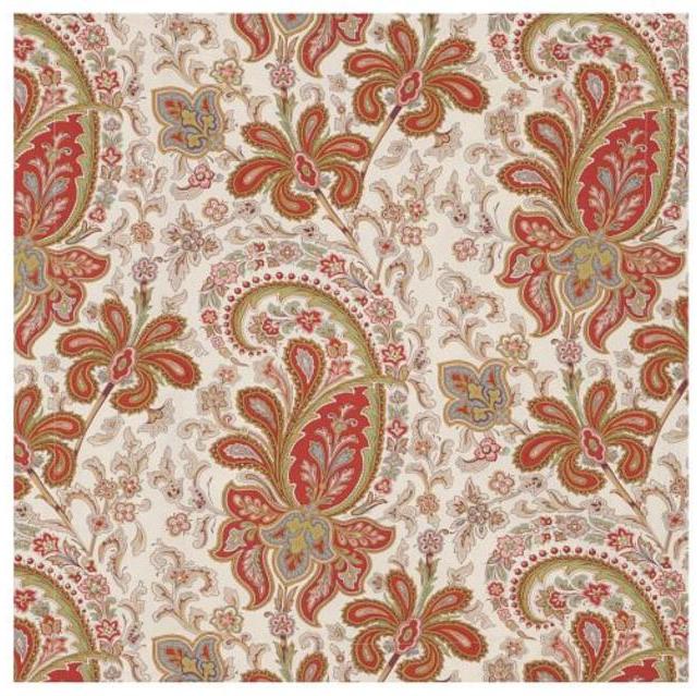 Charlie Paisley Organic Sham, Euro, Red