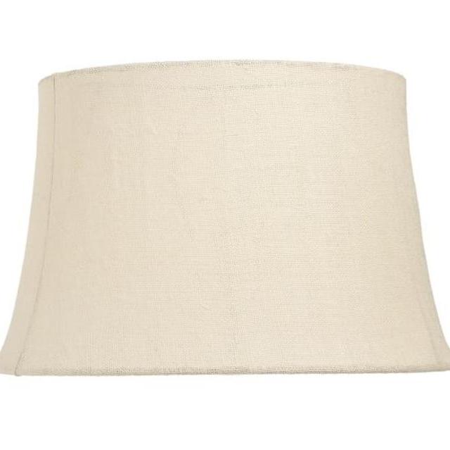 Burlap Tapered Drum Lamp Shade, Extra-Large, Bleached