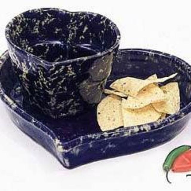 Bennington Heart Shaped Chip & Dip Set