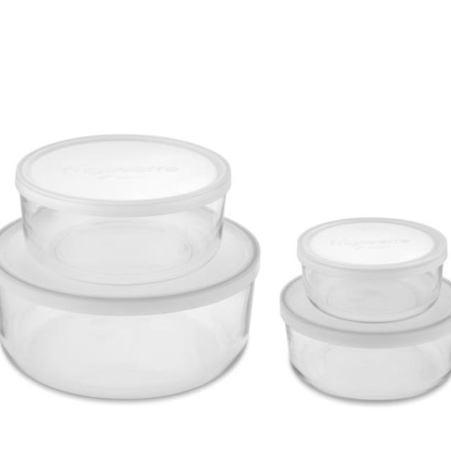 Bormioli Rocco Glass Storage Container Set, Round