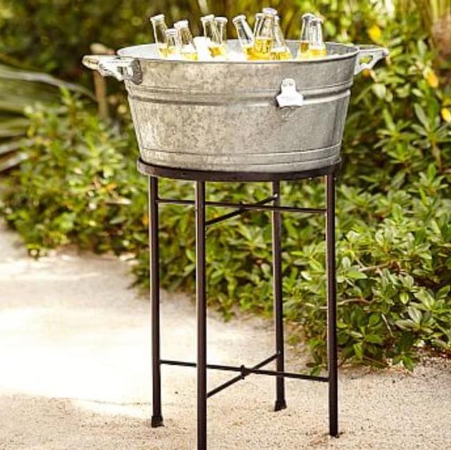 Rivet Galvanized Metal Party Bucket