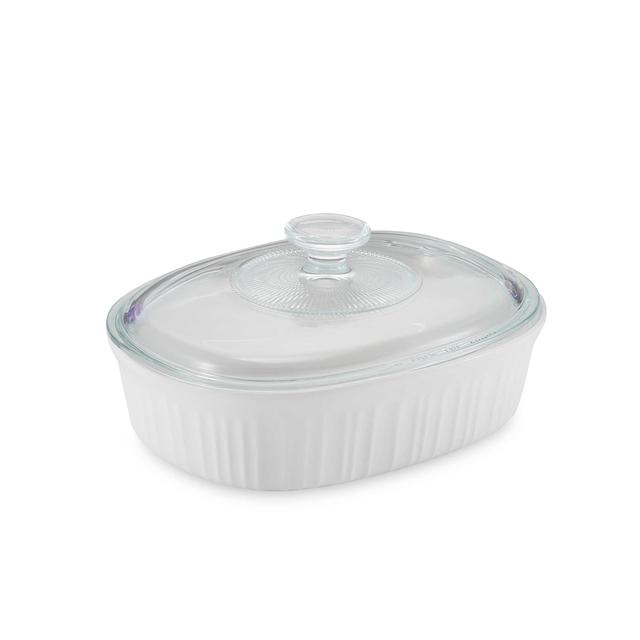 French White® 1 1/2-Quart Covered Oval Dish