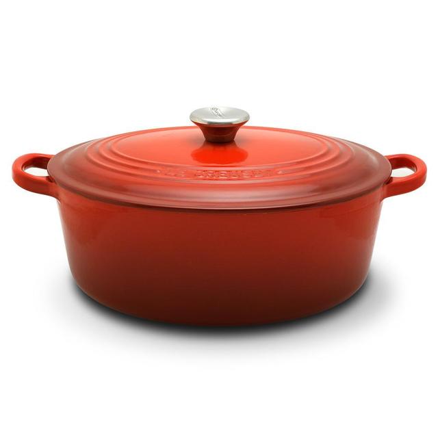 Le Creuset Signature Enameled Cast-Iron 5-Quart Oval French (Dutch) Oven, Cherry