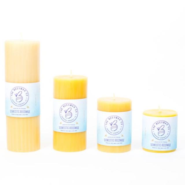 3 inch Beeswax Pillars - 3 in. x 6 in.