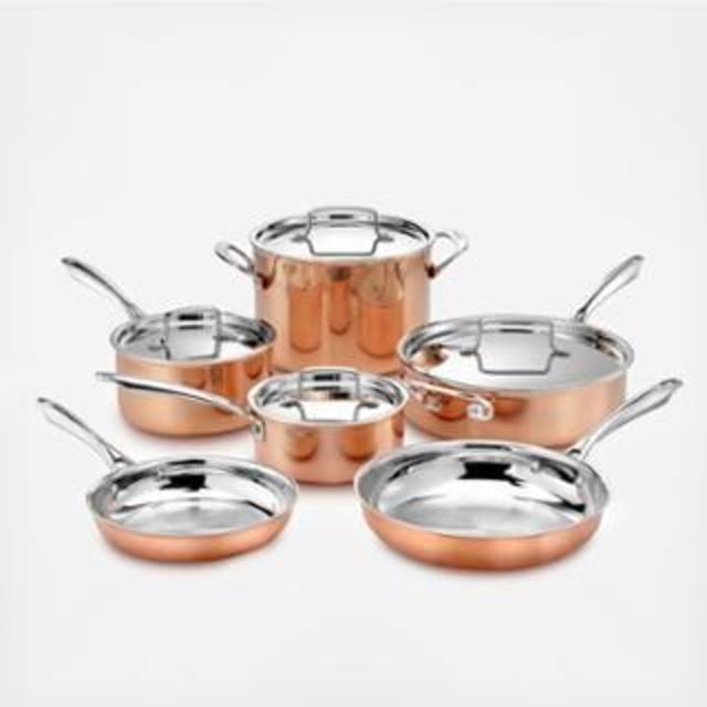 CUISINART Tri-Ply Copper 10-Piece Cookware Set