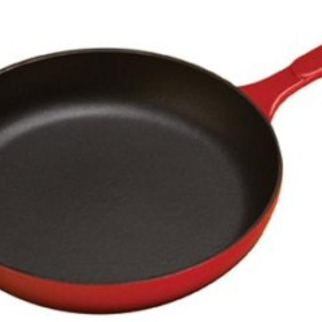 Lodge EC11S43 Enameled Cast Iron Skillet, 11-inch, Island Spice Red