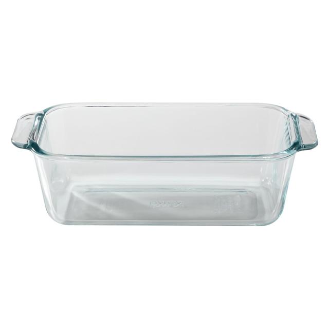 Pyrex 1.5-Quart Clear Basics Glass Loaf Pan (Set of 2)