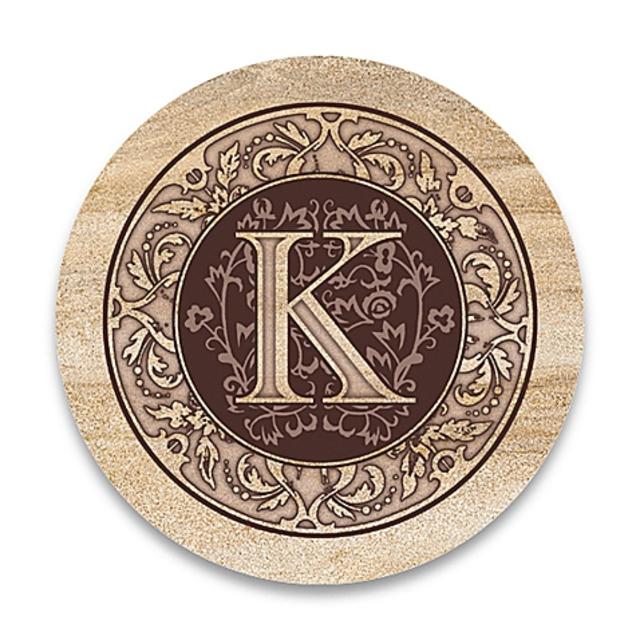 Monogram Letter "K" Coasters (Set of 4)