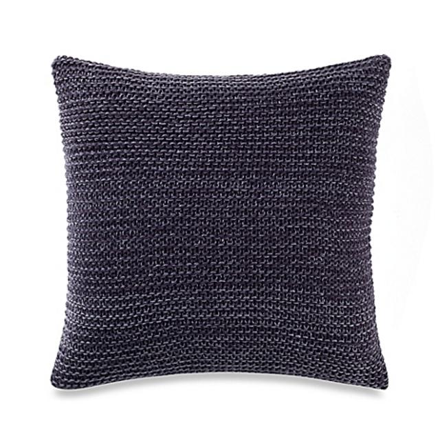 Kenneth Cole Reaction Mélange Knit Square Throw Pillow in Indigo