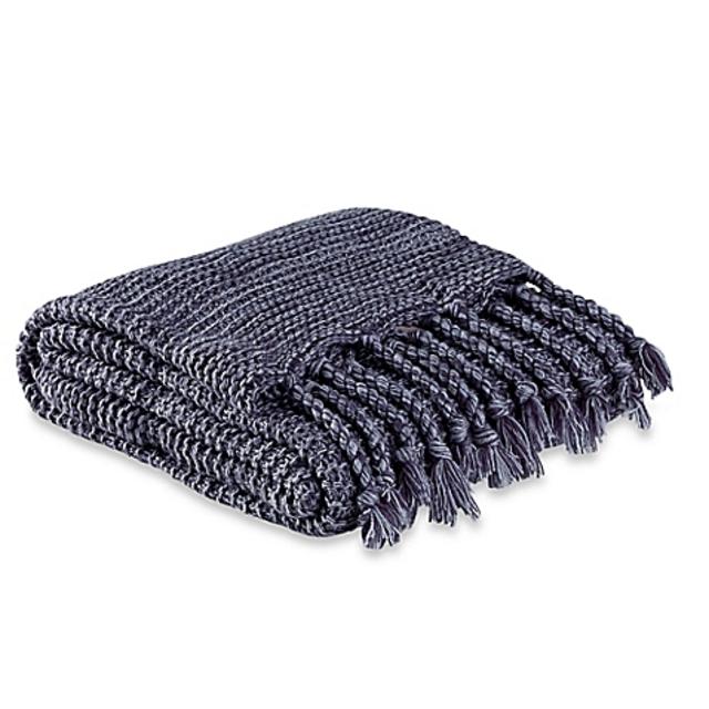 Kenneth Cole Reaction Home Mélange Throw in Indigo