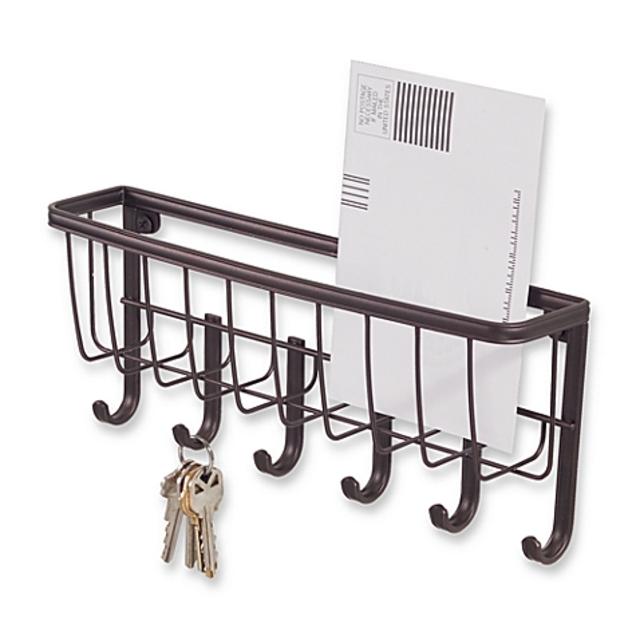InterDesign® Wall Mount Mail & Key Rack in Bronze