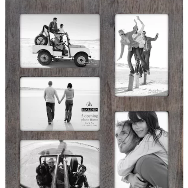Malden Linear Distressed 5-Opening 4'' x 6'' Collage Frame