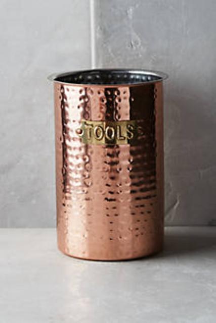 Hammered Copper Tool Jar