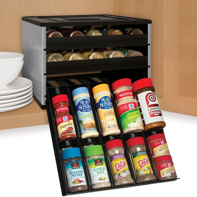YouCopia Chef's Edition SpiceStack 30-Bottle Spice Organizer, Silver