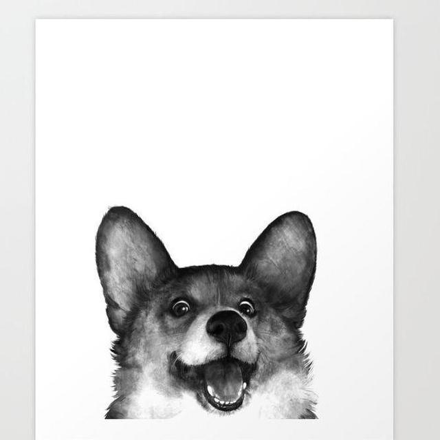Corgi Art Print (medium)