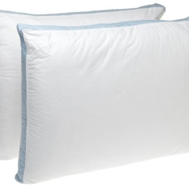 Perfect Fit Firm Density Queen Size 233 Thread-Count Quilted Sidewall Pillow 2 Pack, White