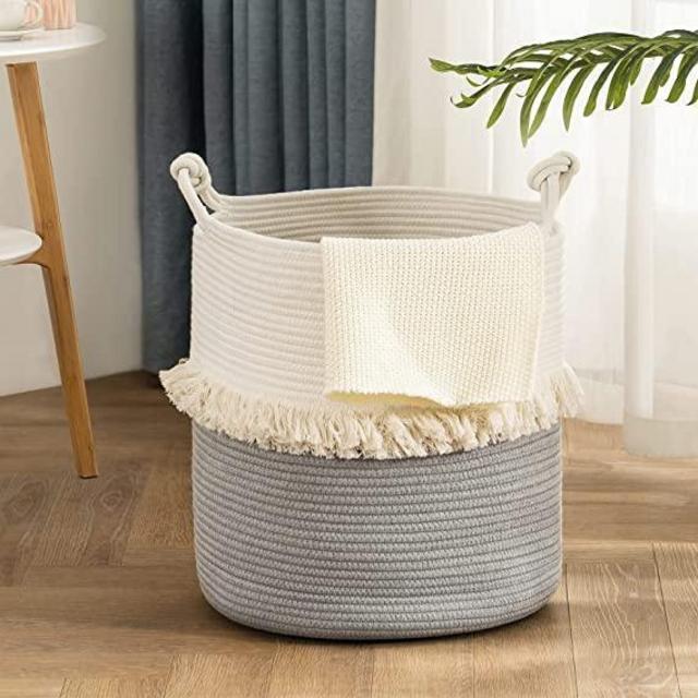 Large Woven Rope Storage Basket