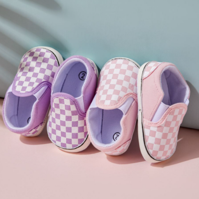 Baby Grid Slip-on Prewalker Shoes