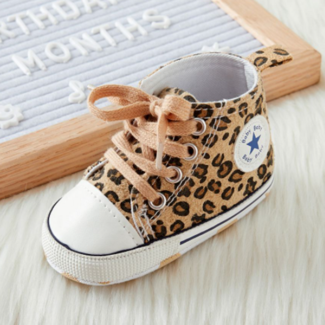 Baby Leopard Canvas Prewalker Shoes
