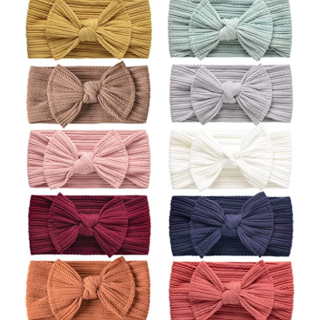 10 PACK LaPettieCo Handmade Baby Headbands