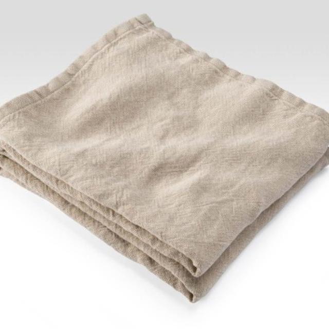 Linen Flat Weave Blanket - Queen - Brahms Mount