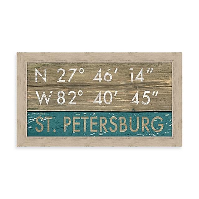 St. Petersburg Rustic Coastal Framed Wall Art