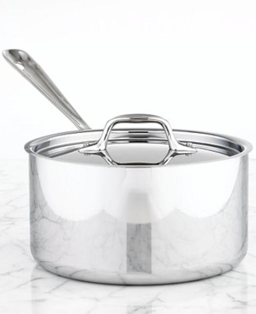All-Clad Stainless Steel 3.5 Qt. Covered Saucepan