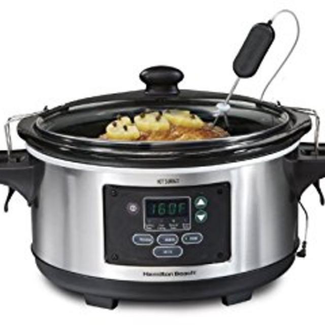 Hamilton Beach Set 'n Forget Programmable Slow Cooker With Temperature Probe, 6-Quart (33969A)