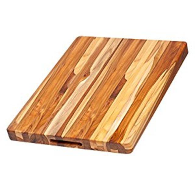 Teak Cutting Board - Rectangle Carving Board With Hand Grip (20 x 15 x 1.5 in.)