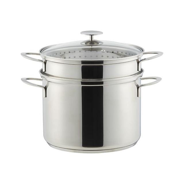 Crate and Barrel Stainless Cookware by Berndes 8 qt. Multi Cooker with Lid