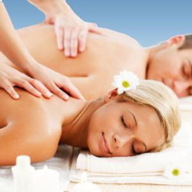 Beach side couples massage