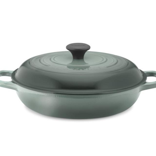 Le Creuset Signature Cast-Iron Braiser, 3 1/2-Qt., Ocean