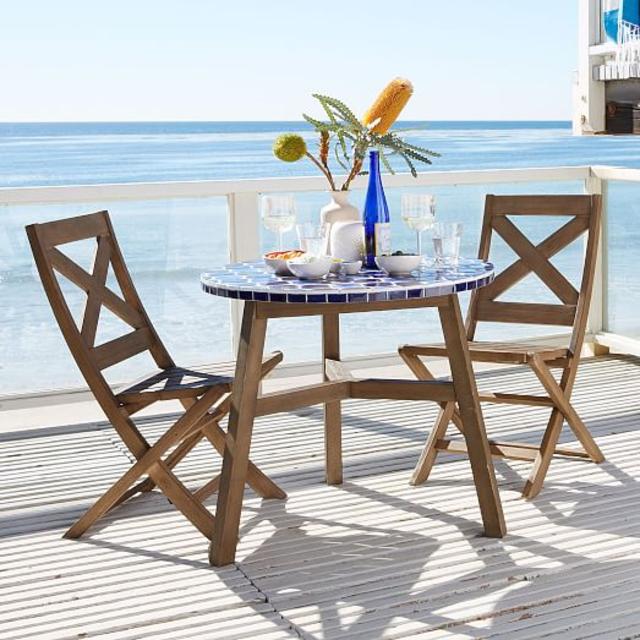 Jardine Folding Chairs - Driftwood