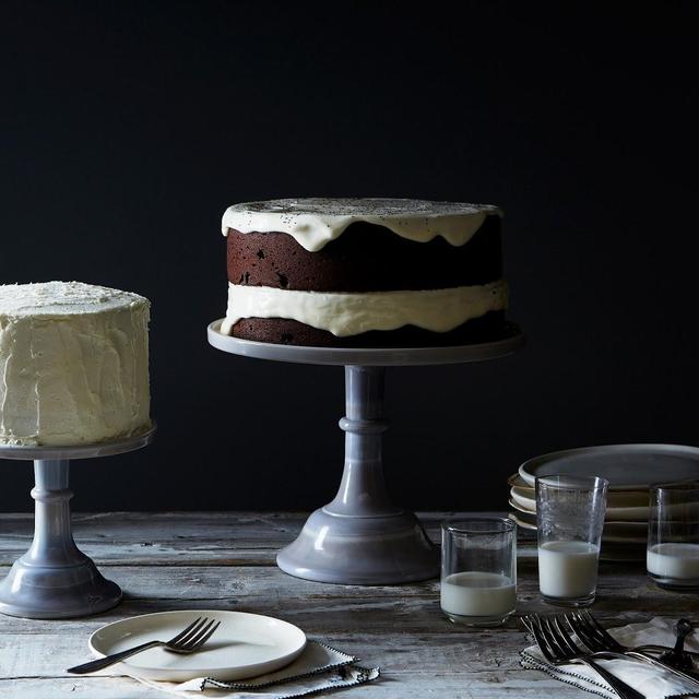Grey Swirl 10" Cake Stand