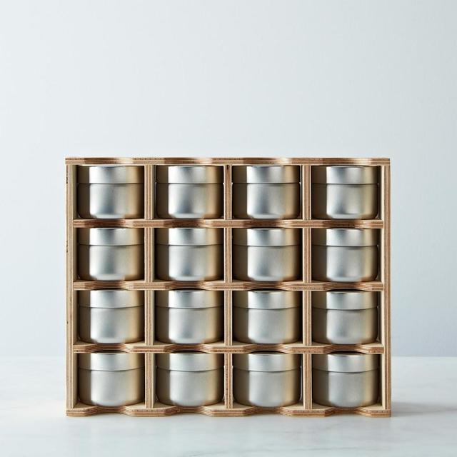 Spice Rack & Tins with Erasable Labels