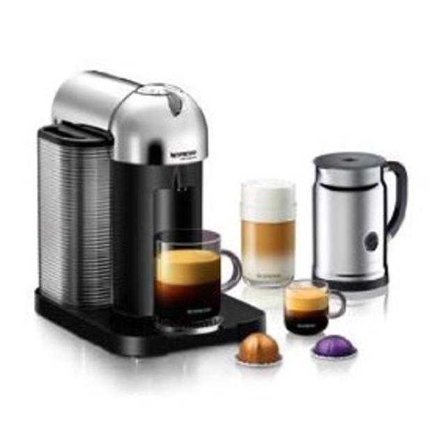 Nespresso VertuoLine Coffee and Espresso Maker with Aeroccino Plus Milk Frother, Black