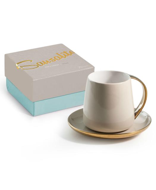 Sausalito Mug & Saucer, Stone