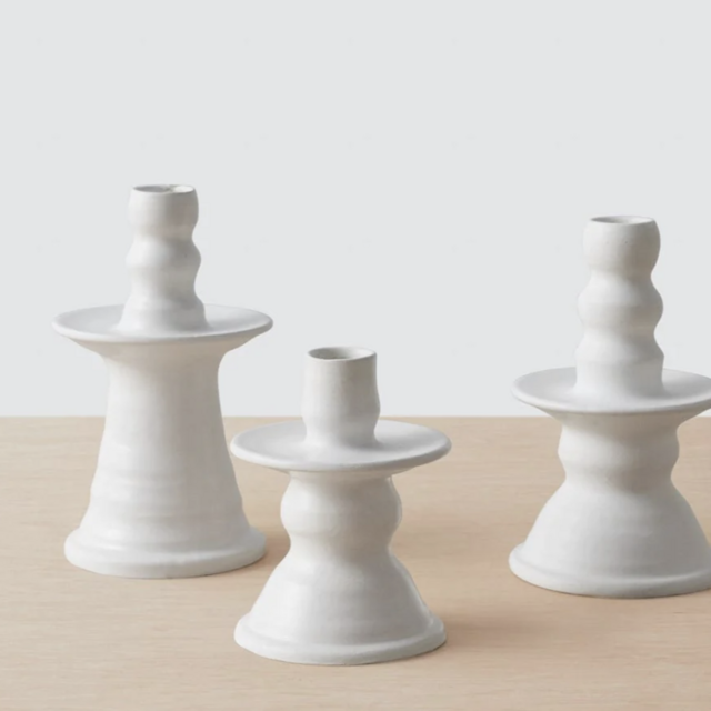 Zoli Ceramic Candle Holders - Set of 3