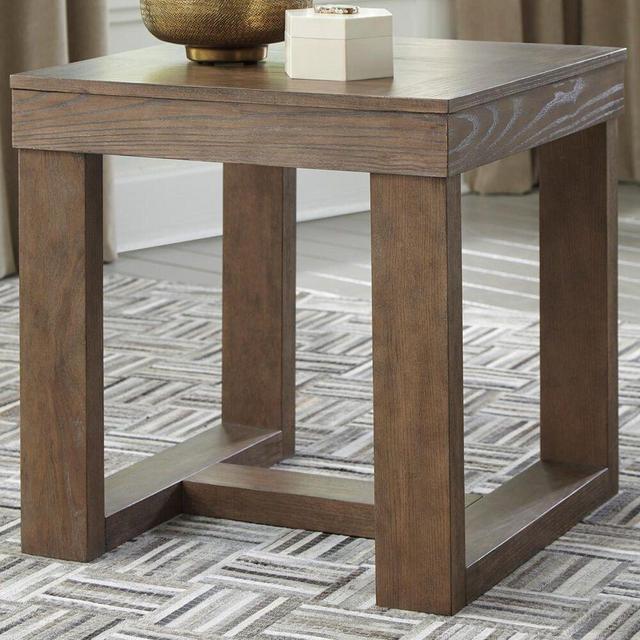 Signature Design by Ashley Cariton End Table in Grayish Brown