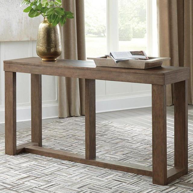Signature Design by Ashley Cariton Sofa Table in Grayish Brown