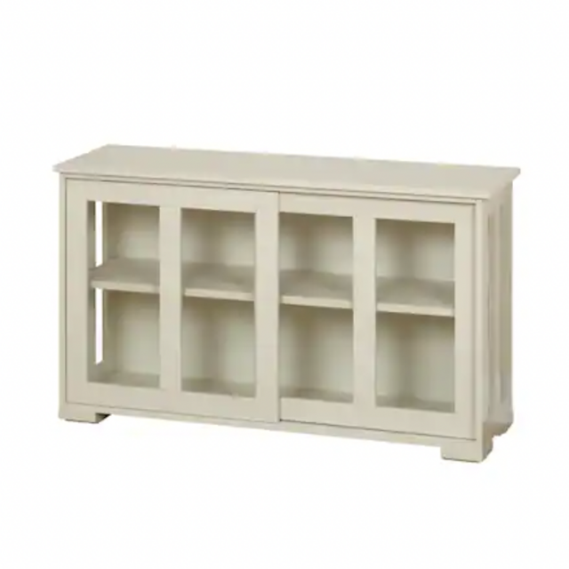 Rustic White China Cabinet