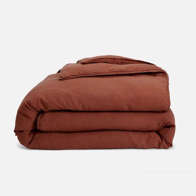 Linen duvet cover - terracotta