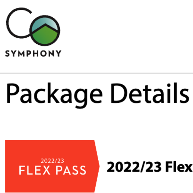 Colorado Symphony 2022/23 Flex Pass