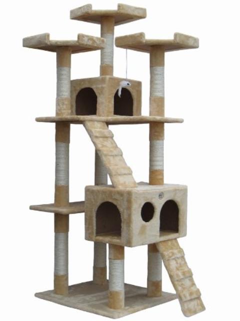 Go Pet Club 72" Tall Beige Cat Tree Furniture