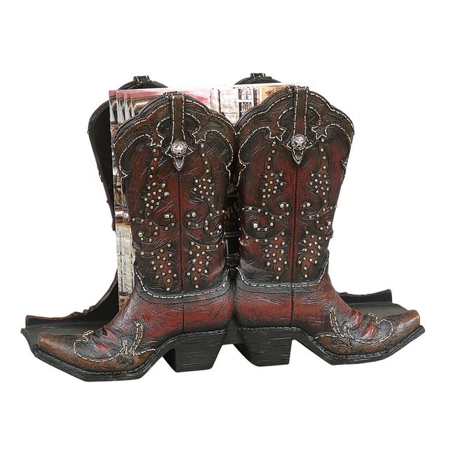 Cowboy Boot Magazine Rack